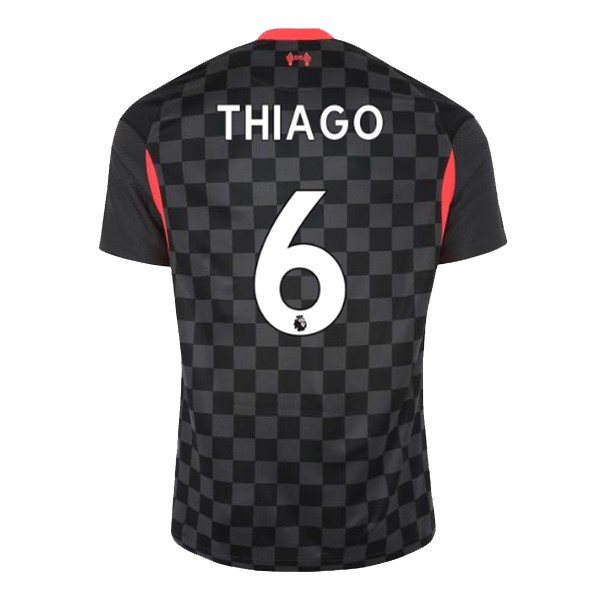 Camiseta Liverpool NO.6 Thiago Tercera equipo 2020-2021 Negro